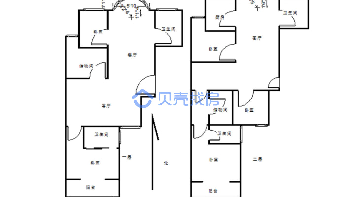 嘉荷天城复式大空间272平纵享丝滑享受-户型图