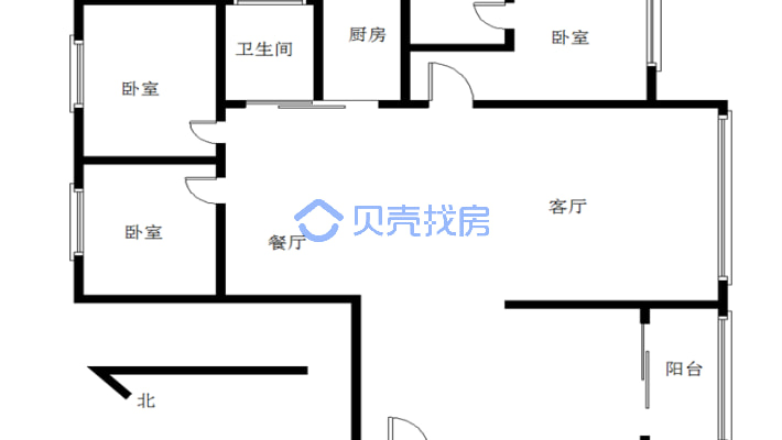 中山国际 3室2厅 南-户型图