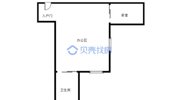 万象广场1房 公寓 户型方正 74.26m²-户型图