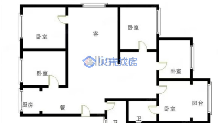 东上水漾佳苑 5室1厅 139.66平米-户型图