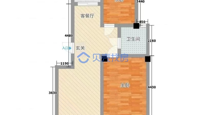 1.户型方正 毛坯房给您更多的自由装修空间-户型图