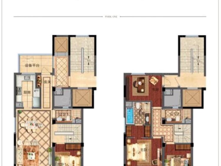 滨江公园壹号4室2厅3卫户型图