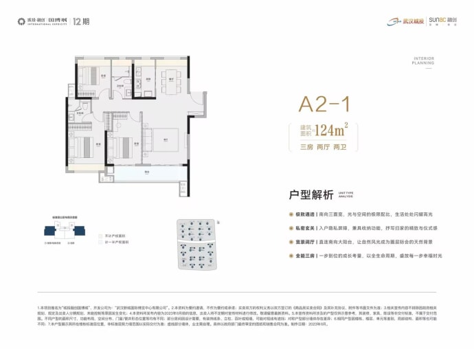 城投融创国博城--建面 124m²