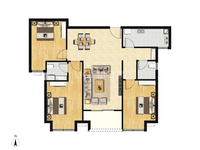 润华海棠公馆--建面 113.87m²