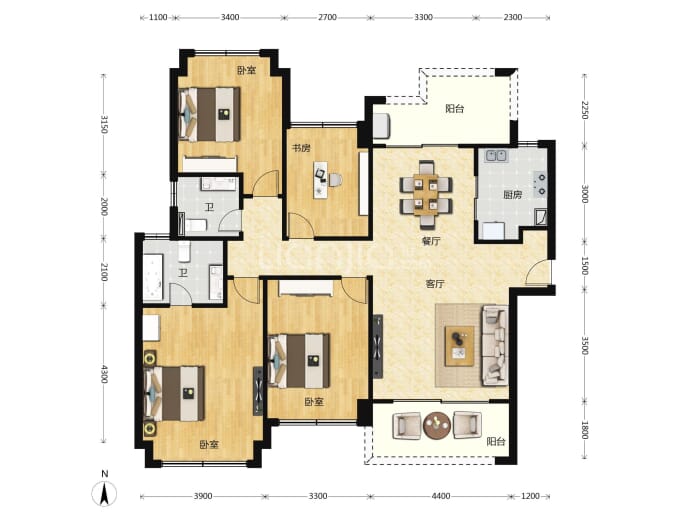 华发又一城六期--建面 141m²