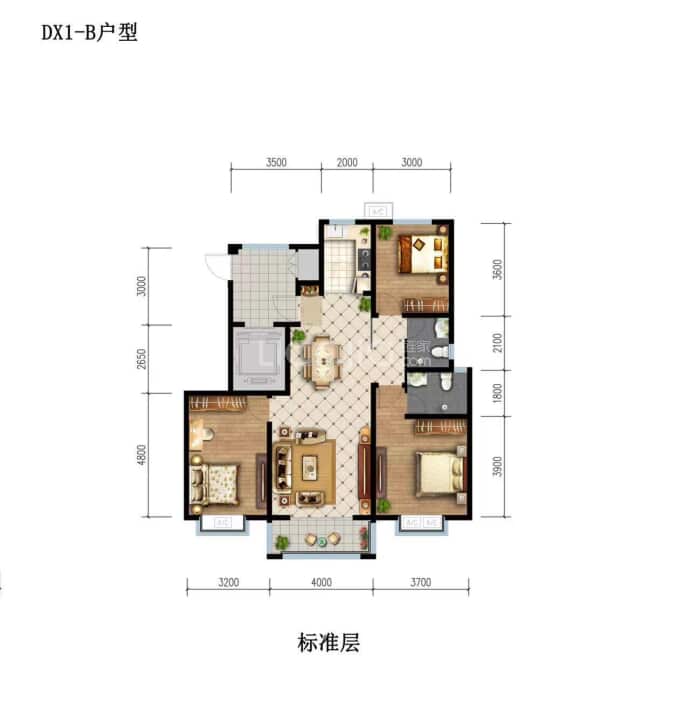 嘉业·中央公园--建面 120m²