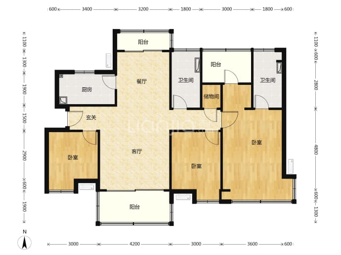 深业云筑--建面 128m²