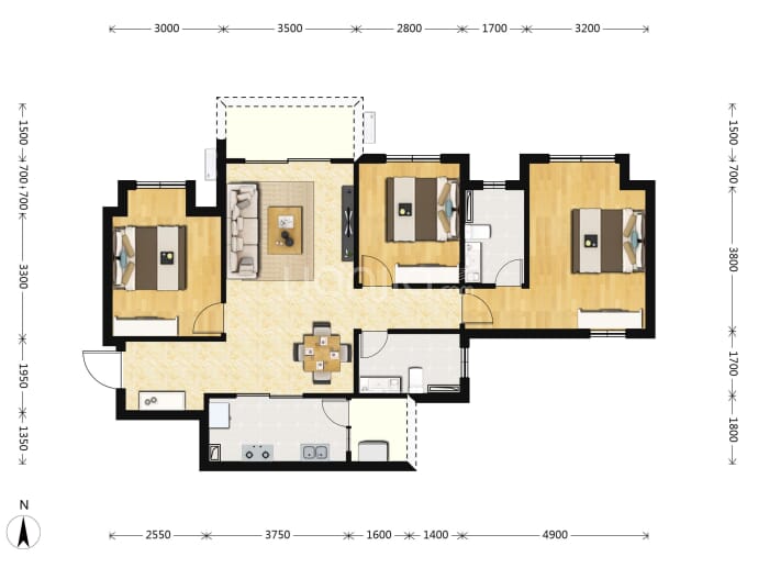 合能枫丹新悦--建面 96m²