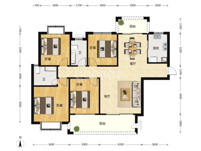 丽发新城--建面 132.1m²