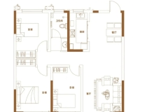 大唐华府3室2厅1卫户型图