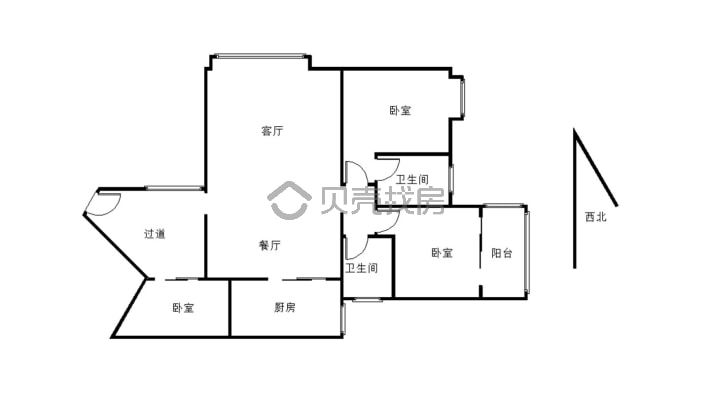 城南品质小区，精装三室，中间楼层，拎包入住-户型图