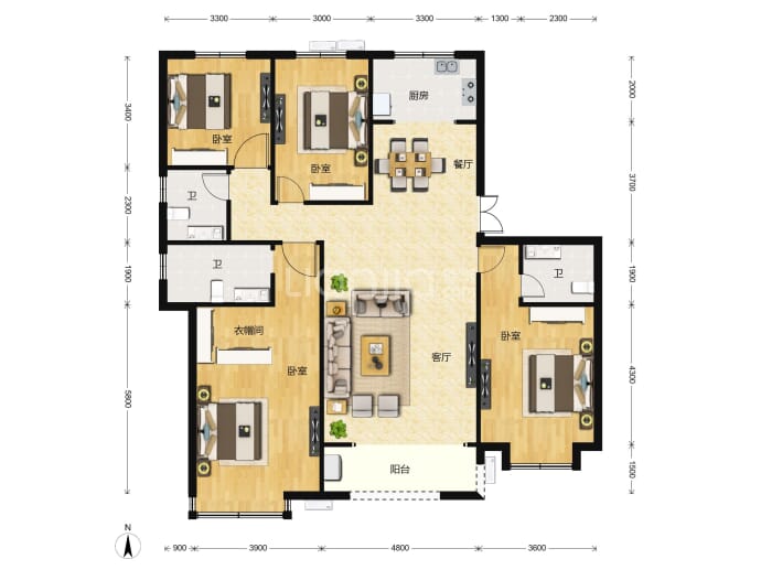 尚宾城--建面 197.67m²