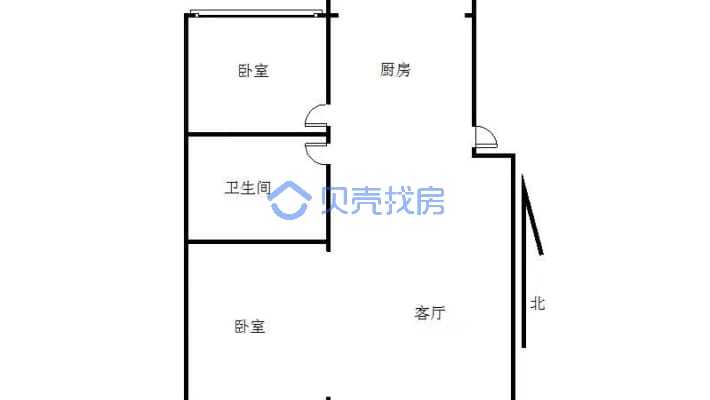 谦顺阳光城西区5楼家具家电齐全-户型图