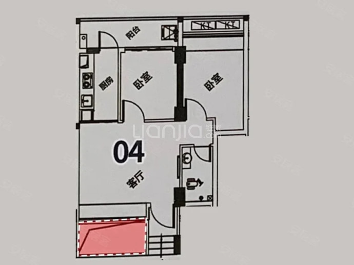 恒裕雅轩--建面 61.82m²