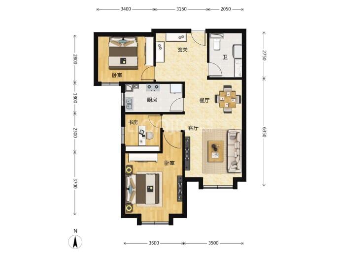 中海万锦公馆--建面 96m²