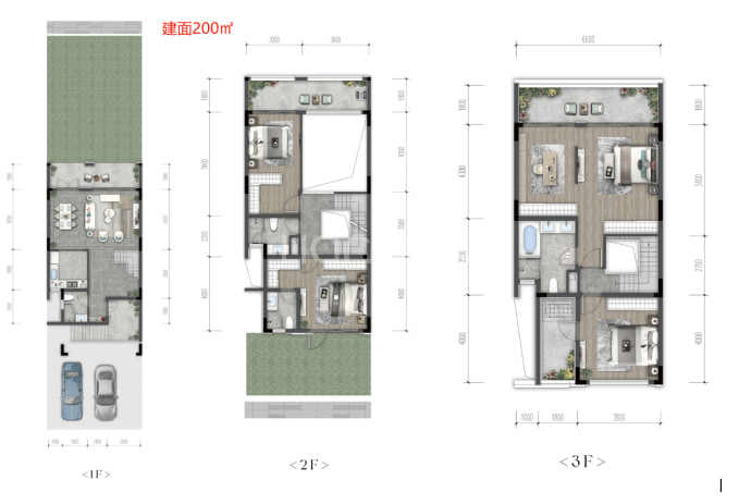 重庆绿岛中心--建面 200m²