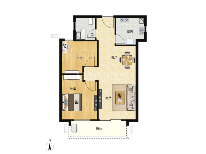 武汉城建·电建|汉悦府·朗境--建面 78m²