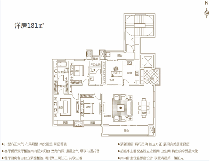 万丰铂金悦府--建面 181m²