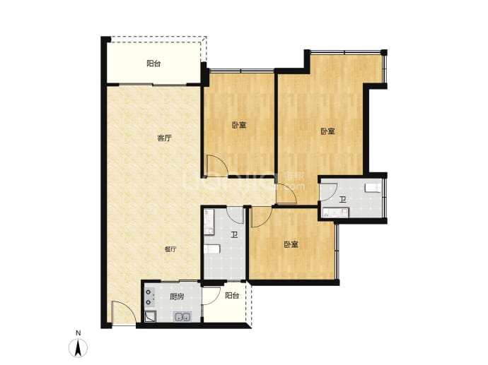 誉峯名门--建面 118.6m²