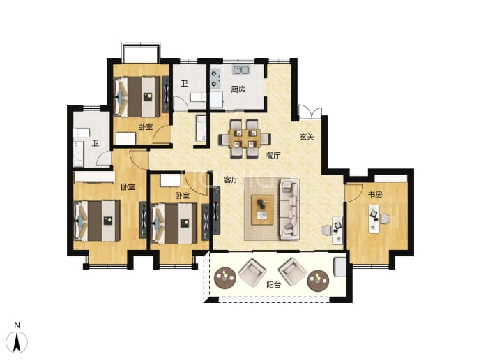 江西城投科创生态新城--建面 143m²