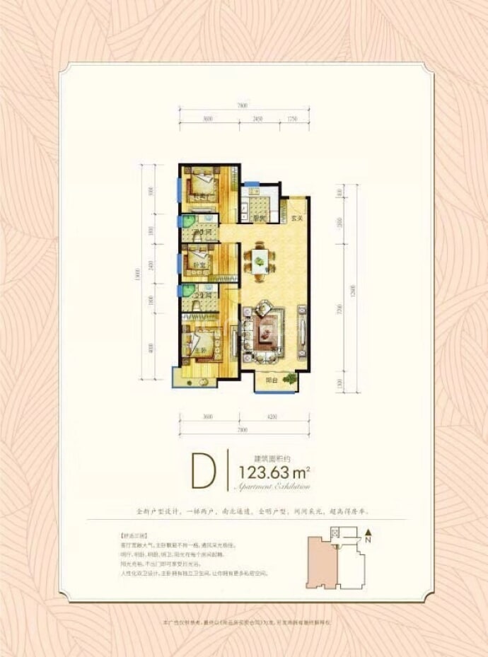 晟嘉理想湾--建面 123.63m²