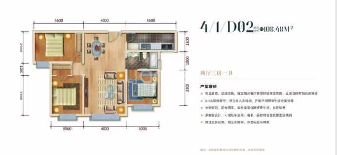 公园悦府·林香苑--建面 108.48m²