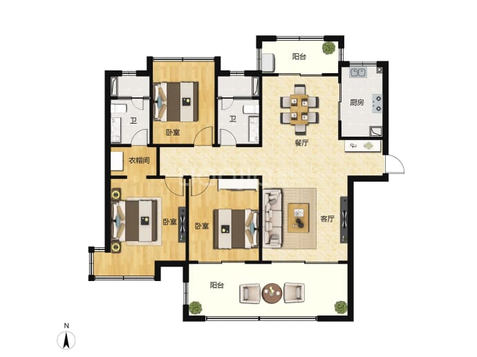 星华海岸城五期--建面 123m²