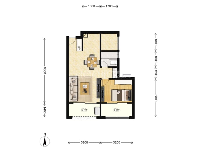 茂业新城--建面 49.98m²