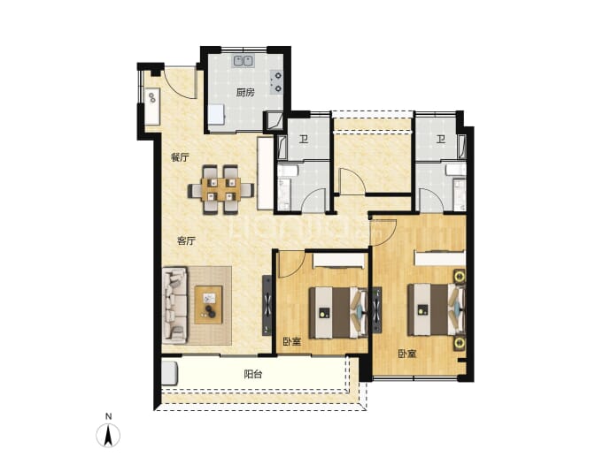 保利锦上印--建面 96m²