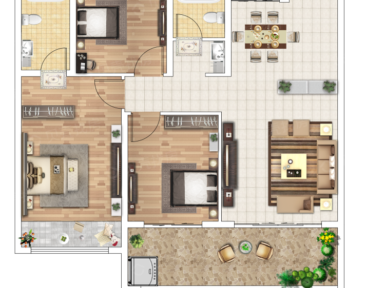 云星钱隆誉园三居室户型图大全 郑州云星钱隆誉园三居室房型图 平面布置图 贝壳郑州楼盘网