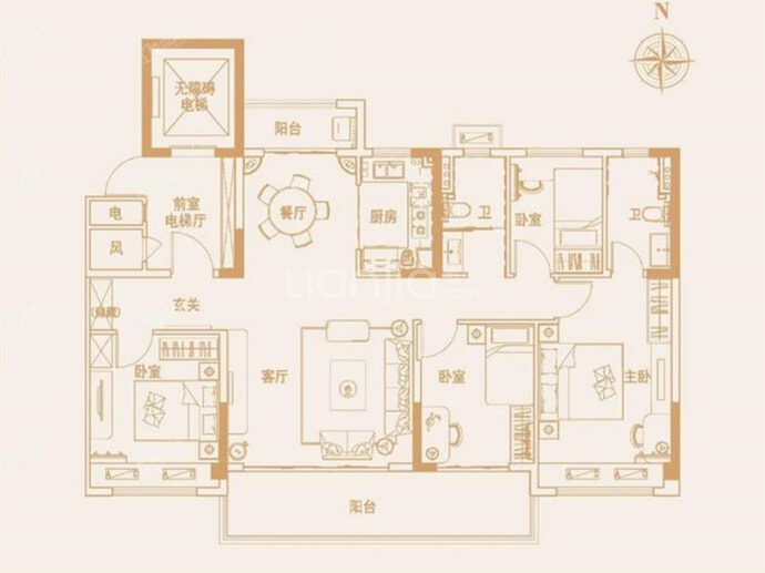 镇平碧桂园--建面 143m²