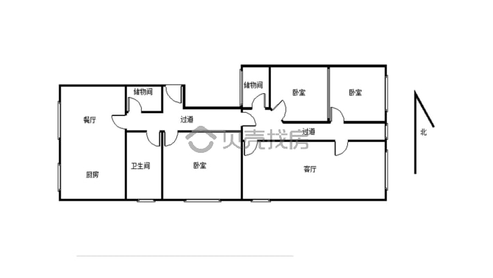 此房满五唯一税费低可按揭拎包入住-户型图