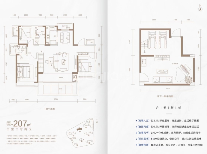 海信翰墨府--建面 207m²