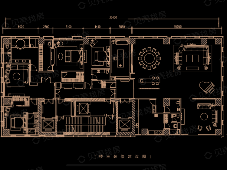 望江名门3室3厅4卫户型图