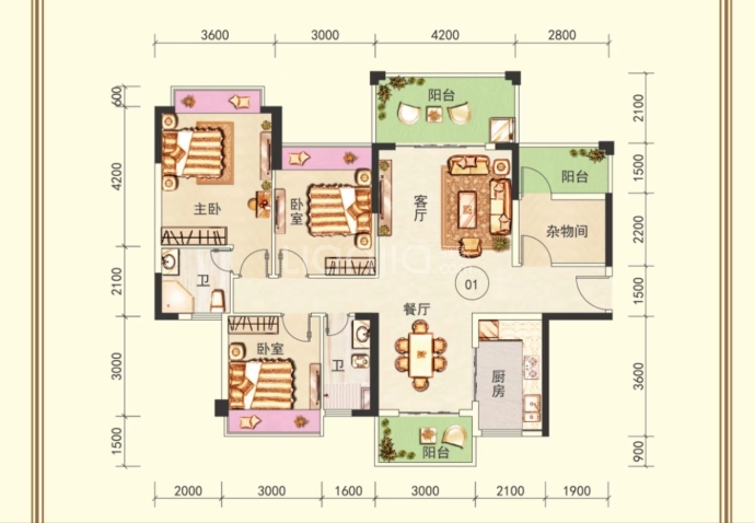 东临天下--建面 126m²