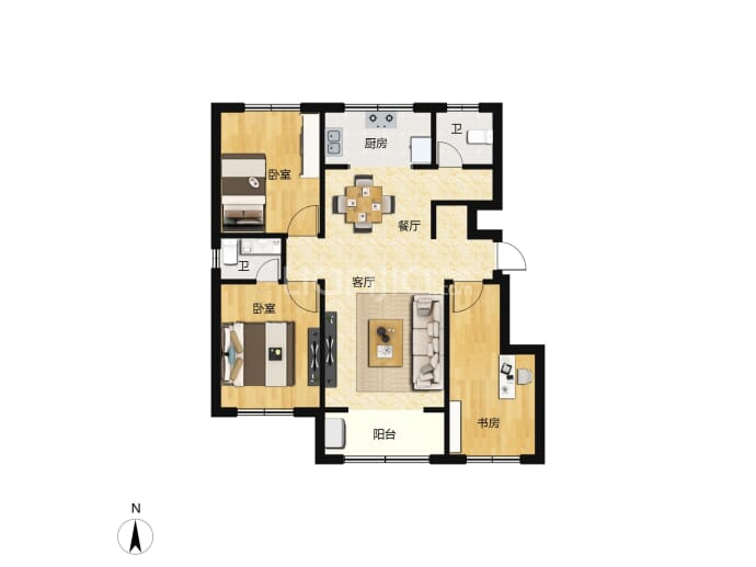 龙山东苑--建面 115.93m²