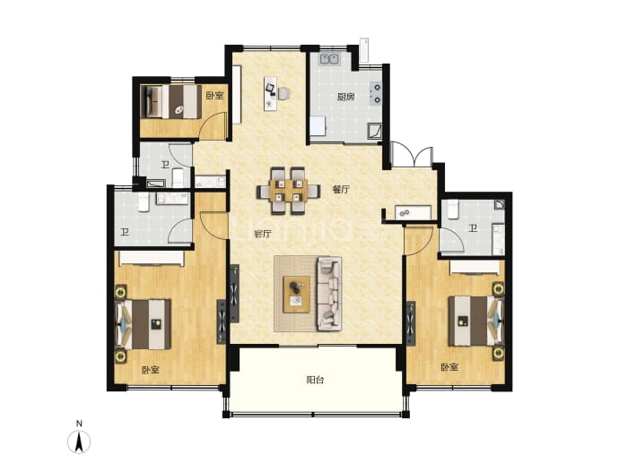 新湖秋月--建面 132m²