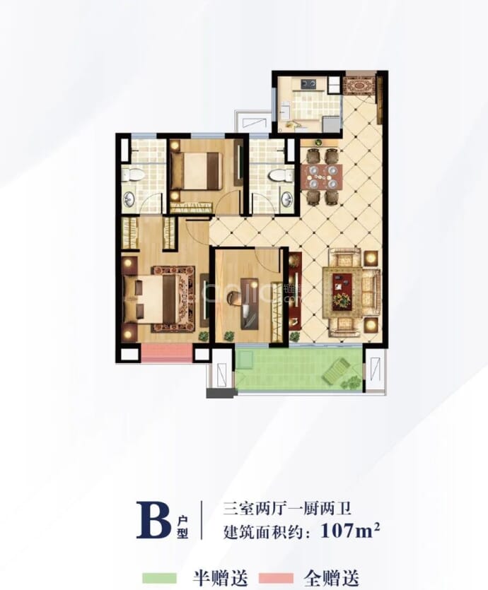 科创云璟--建面 107m²