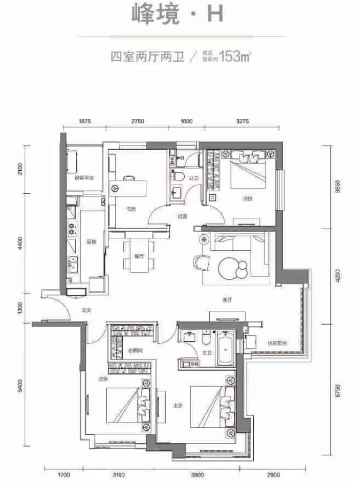 合景誉峰--建面 153m²