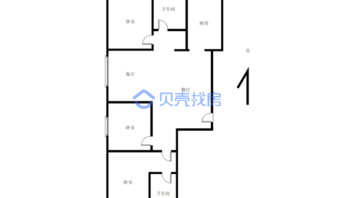 精装修 边户 三室 全屋品牌家具-户型图