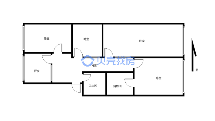 繁华地段  楼层好  位置佳  居住舒适   出行购物方便-户型图