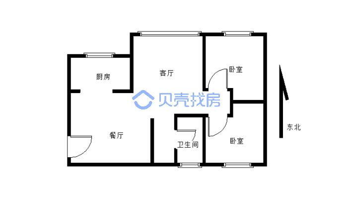 香颐雅园 2室2厅 西南-户型图