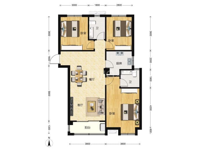 沔阳·学府园--建面 107m²