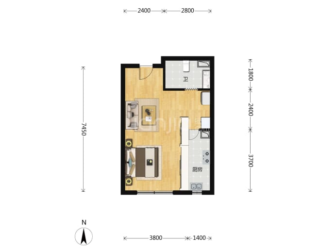 源著0991--建面 53.67m²