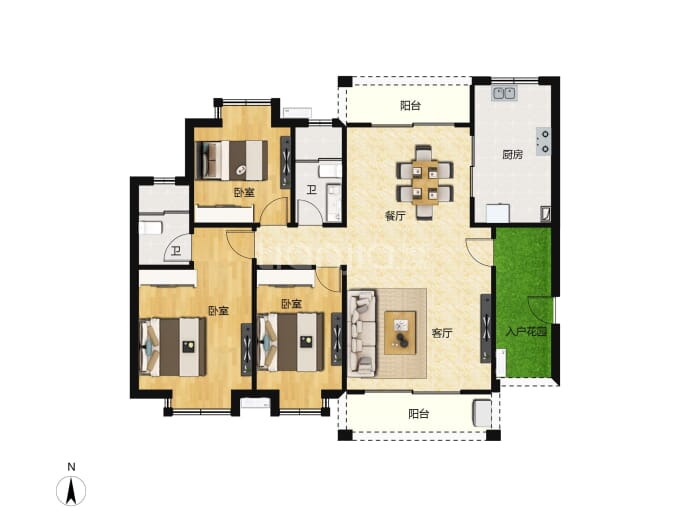 仟信广场--建面 120.79m²