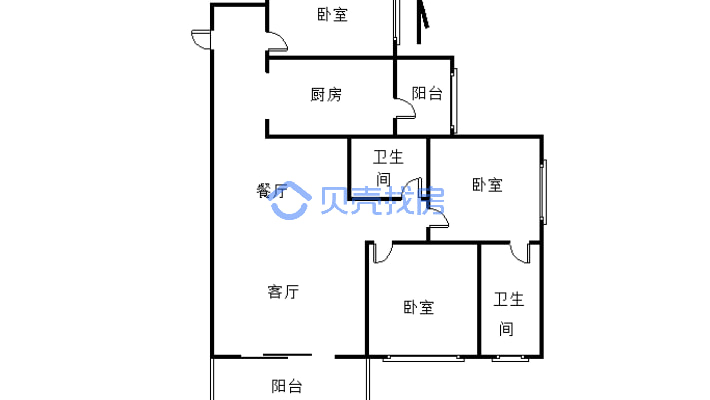 阳光印江山 3室2厅 南-户型图