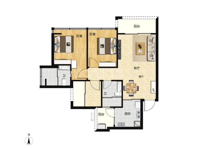 中旅天宸府--建面 89m²