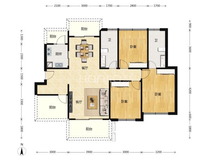 富辰悦府--建面 116m²