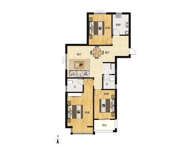 世茂云图--建面 115.93m²