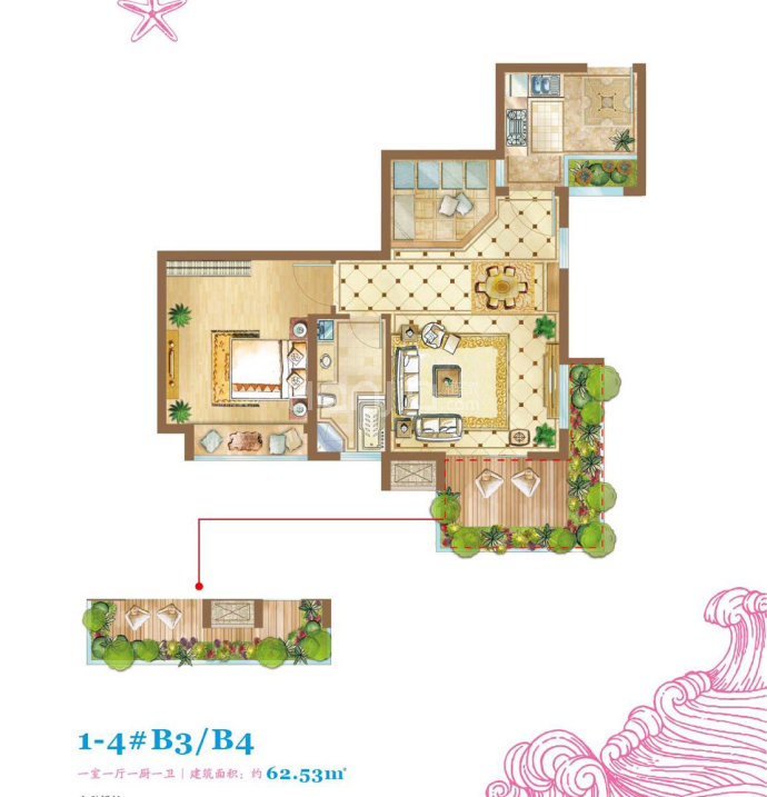 海的理想--建面 62m²